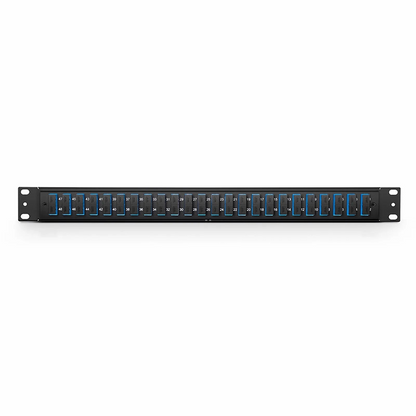 FyberOptix FHUA 1U 19'' Fiber Adapter Panel, 48 Fibers OS2 Single Mode, 24 x SC UPC Duplex (Blue) Adapter, Ceramic Sleeve