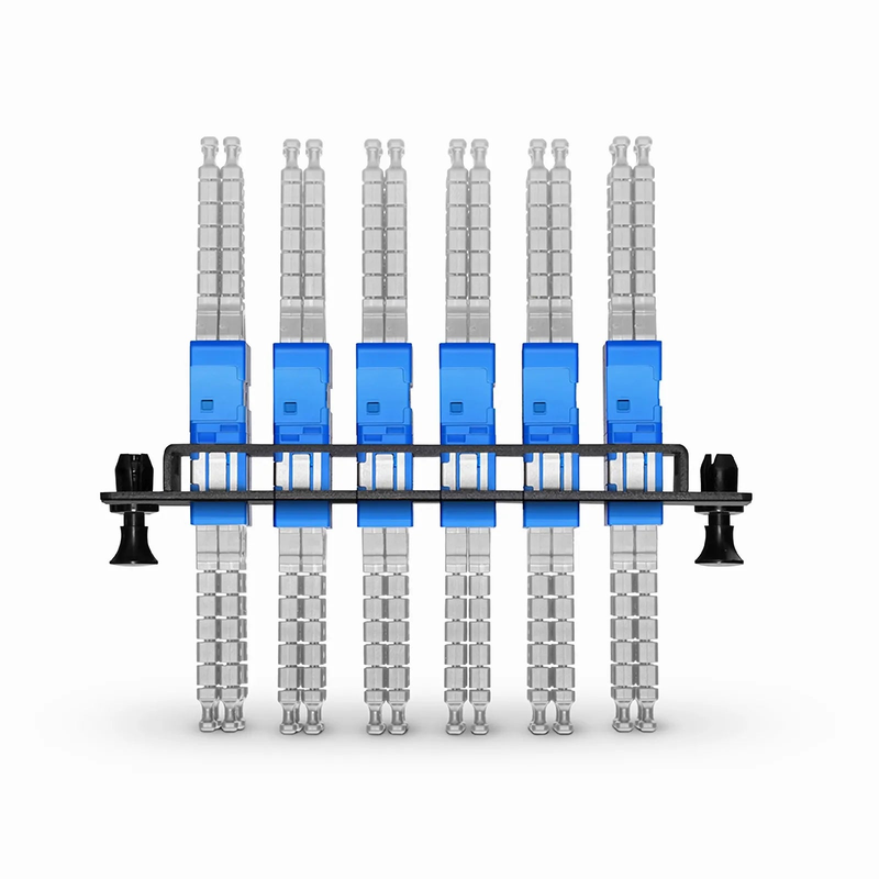 FyberOptix FHDA Fiber Adapter Panel, 48 Fibers OS2 Single Mode, 12 x MDC UPC 2-Port Duplex (Blue) Adapter, Ceramic Sleeve