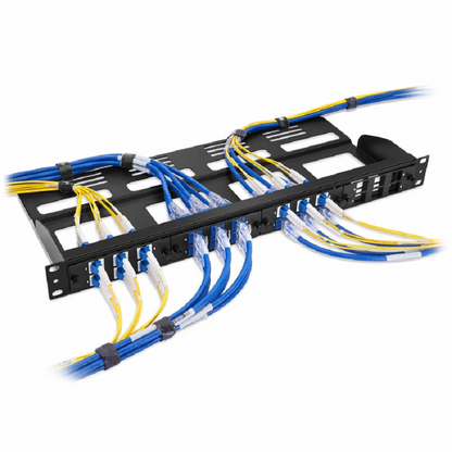 FyberOptix FHDA 6-Port Multimedia Copper/Fiber Modular Panel with 6 x Plastic Clips