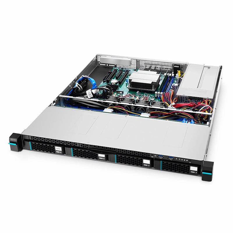 FyberOptix RS3110, 1U Rack Server, 1 x IntelA® XeonA® Scalable Processor, 1 x 16GB of Memory, 1 x 3.5'' Hot-swap SATA Drive Bays, 2 x RJ45 1GbE Ports, 450W Redundant