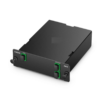 FyberOptix 1 x 2 PLC Fiber Splitter, Standard FHD Cassette SC/APC, Singlemode, for Optical LAN