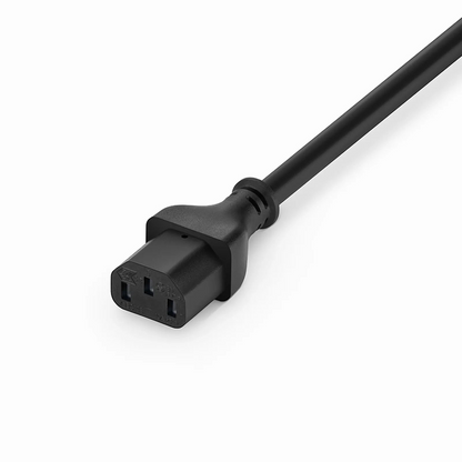 FyberOptix 2ft (0.6m) IEC60320 C14 to IEC60320 C13 16AWG 250V/13A Power Extension Cord, Black