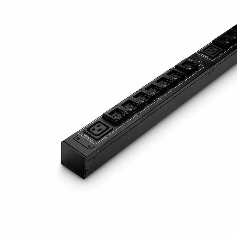 FyberOptix 6.24kW Single-Phase 30A/208V Switched Rack PDU, 21 x C13 & 3 x C19 Outlets, NEMA L6-30P Plug, 10ft Cord, 0U Vertical