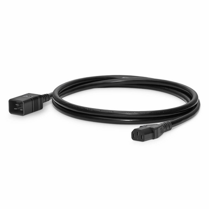 FyberOptix 6ft (1.8m) IEC60320 C20 to IEC60320 C13 14AWG 250V/10A Power Cord, Black