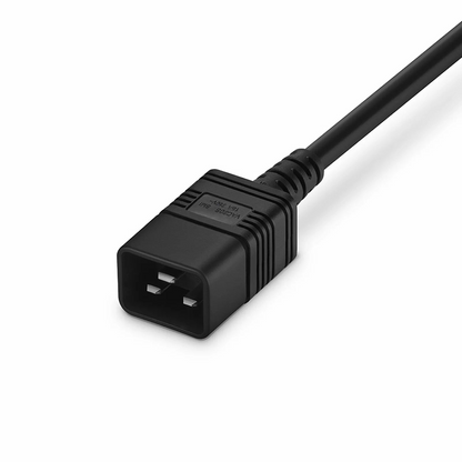FyberOptix 6ft (1.8m) IEC60320 C20 to IEC60320 C13 14AWG 250V/10A Power Cord, Black