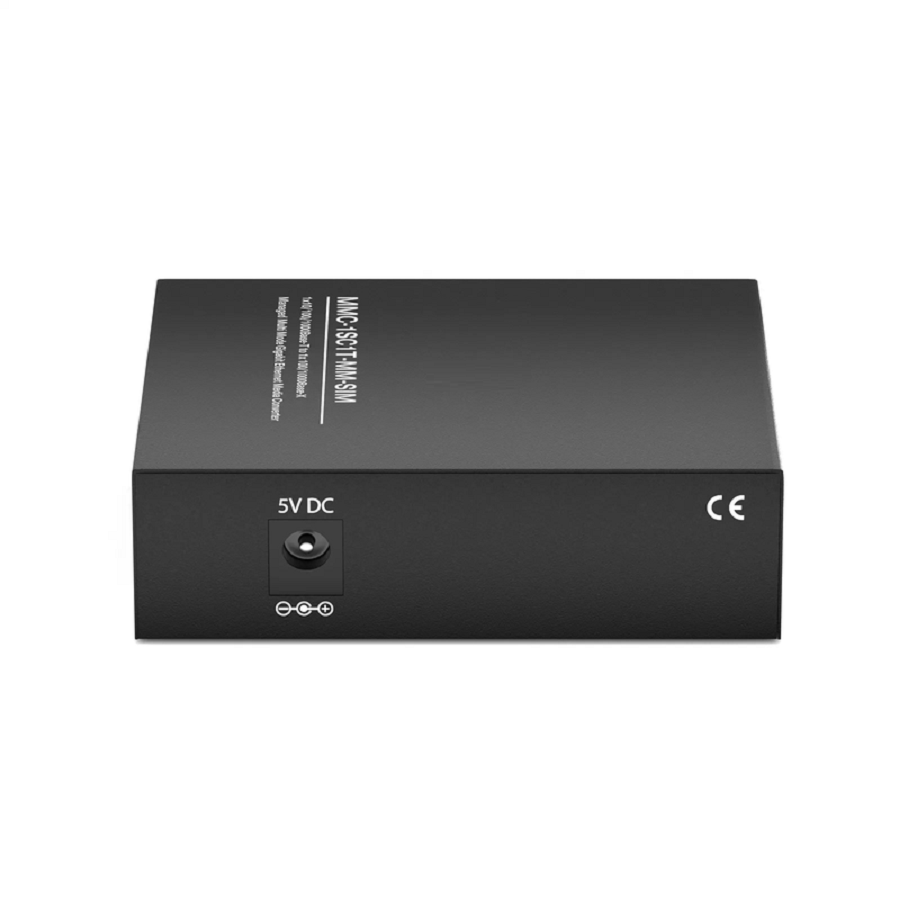 FyberOptix Managed 1x 10/100/1000Base-T RJ45 to 1x 100/1000Base-X Multimode SC Duplex 850nm 550m Gigabit Ethernet Media Converter, Slide-in Module, British Plug Standard