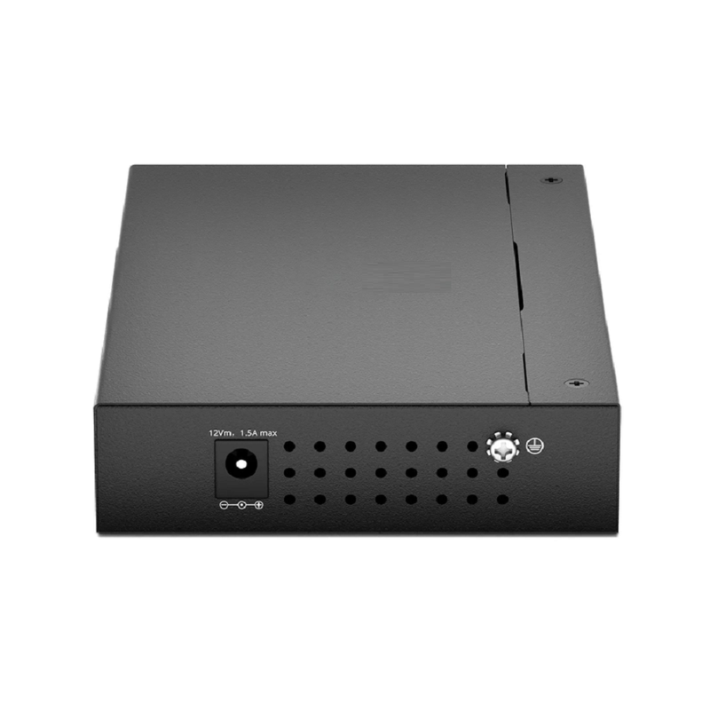 FyberOptix Managed 1x 100M/1G/2.5G/5G/10GBase-T RJ45 to 2x 10GBase-X SFP+ 10Gigabit Ethernet Media Converter, British Plug Standard