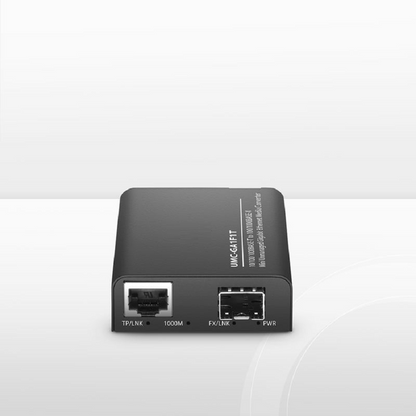 FyberOptix Unmanaged 1x 100M/1G/2.5G/5G/10GBase-T RJ45 to 1x 10GBase-X SFP+ 10Gigabit Ethernet Media Converter, American Plug Standard