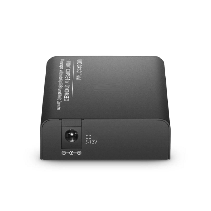 FyberOptix Mini Unmanaged 1x 10/100/1000Base-T RJ45 to 1x 100/1000Base-X Multimode SC 850nm 220/550m Gigabit Ethernet Media Converter, European Plug Standard