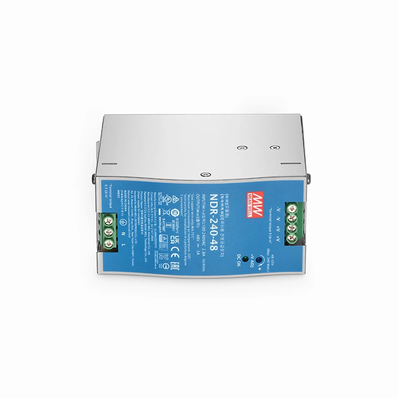 FyberOptix 240W 48VDC Slim DIN Rail Economical Industrial Power Supply with PFC Function