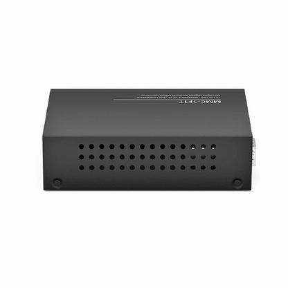 FyberOptix Managed 1x 10/100/1000Base-T RJ45 to 1x 100/1000Base-X SFP Gigabit Ethernet Media Converter, British Plug Standard
