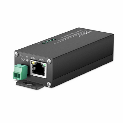 FyberOptix Mini Industrial Unmanaged 1x 10/100/1000Base-T RJ45 to 1x 1000Base-X SFP Gigabit Ethernet Media Converter, European Plug Standard