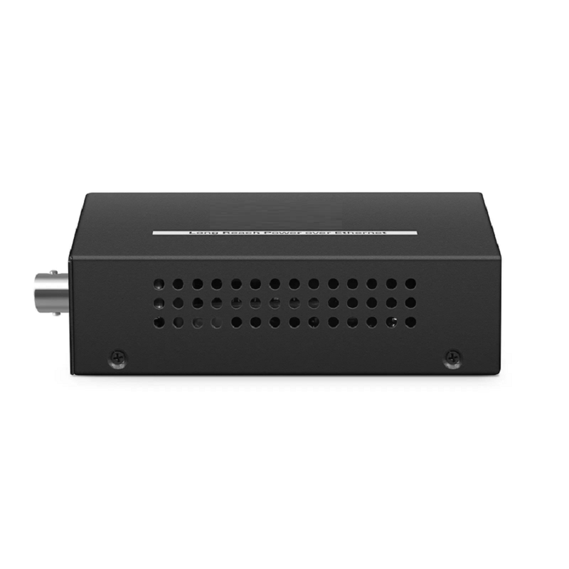FyberOptix IES1100W-2PD, 1-Port 10/100M Fast Ethernet Long Reach PoE over Coaxial Injector, 1 x PoE+ Input to 1 x BNC Female Output, -20 to 70A°C Operating Temperature