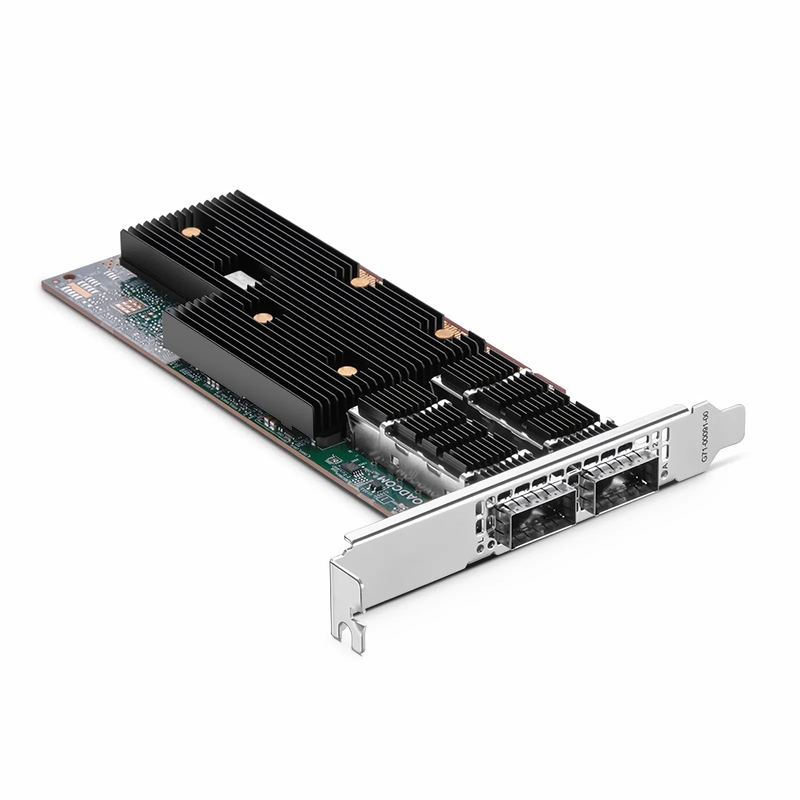 FyberOptix BroadcomA® BCM957608-P2200GQF00 Ethernet Network Interface Card, 200G Dual-Port QSFP112, PCIe 5.0 x 16, Standard & Low Profile
