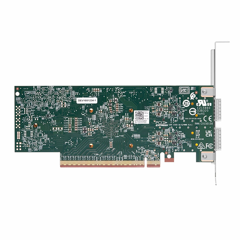 FyberOptix BroadcomA® BCM957608-P2200GQF00 Ethernet Network Interface Card, 200G Dual-Port QSFP112, PCIe 5.0 x 16, Standard & Low Profile
