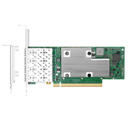 FyberOptix BroadcomA® BCM957504-P425G Ethernet Network Interface Card, P425G 25GbE Quad-port SFP28, PCIe 4.0 x16, Standard & Low Profile