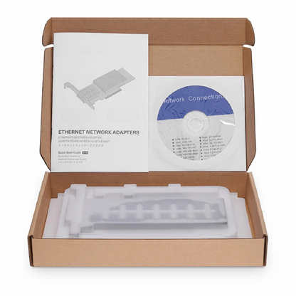 FyberOptix Intel XL710-BM1 Based Ethernet Network Interface Card, 10G Quad-Port SFP+, PCIe 3.0 x 8, Comparable to Intel X710-DA4, Full Height&Low Profile