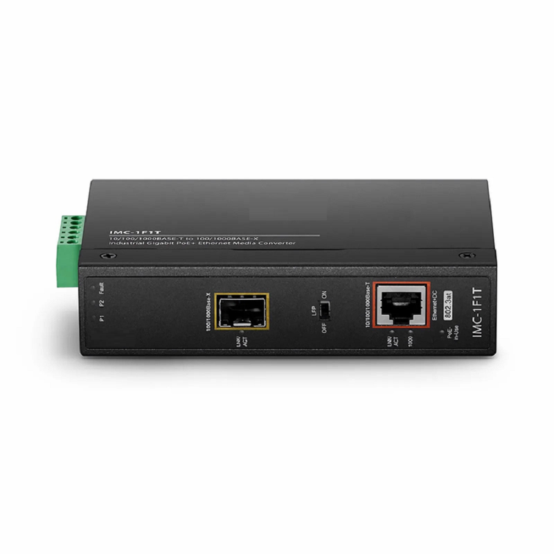 FyberOptix 1x 1G RJ45 to 1x 1G SFP, PoE+