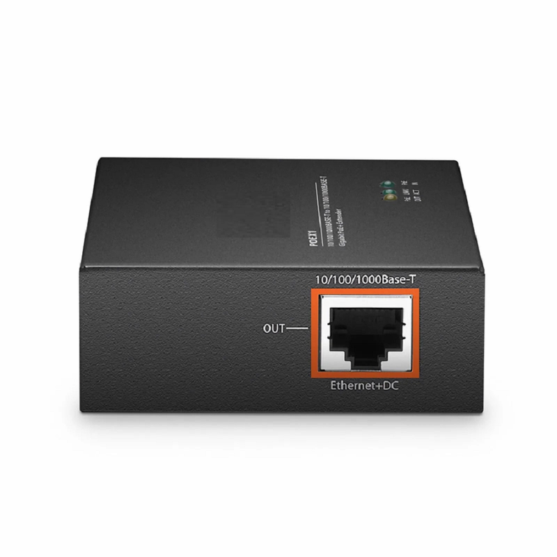 FyberOptix 2 Ports 10/100/1000M Gigabit PoE+ Extender, 1 in 1 out, Din-rail/Wall mountable, IEEE 802.3at/802.3af, 0 to 50A°C