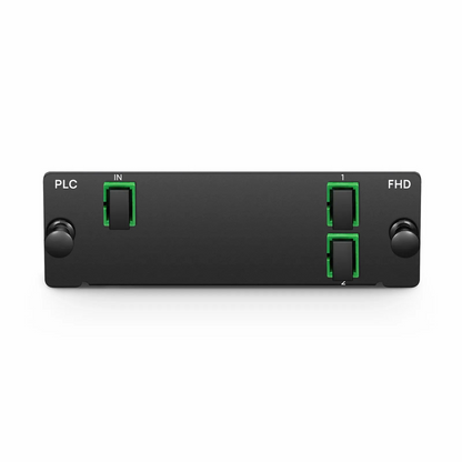 FyberOptix 1 x 2 PLC Fiber Splitter, Standard FHD Cassette SC/APC, Singlemode, for Optical LAN