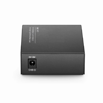FyberOptix Unmanaged 1x 100M/1G/2.5G/5G/10GBase-T RJ45 to 1x 10GBase-X SFP+ 10Gigabit Ethernet Media Converter, American Plug Standard