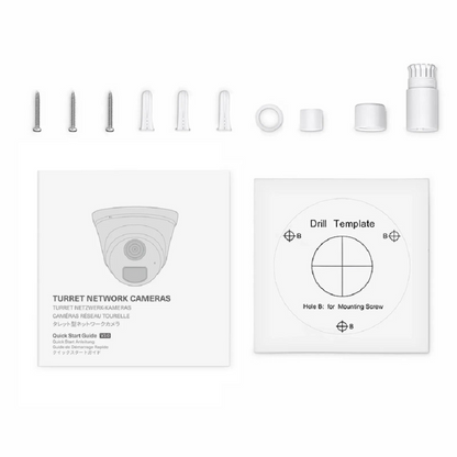 FyberOptix IPC104-5M-T, Super HD 5MP Turret Network Camera with Built-in Mic, 98ft Night Vision, IP67 Weatherproof, Smart Behavior Detection, PoE Network Camera with Varifocal 2.8-12mm Lens