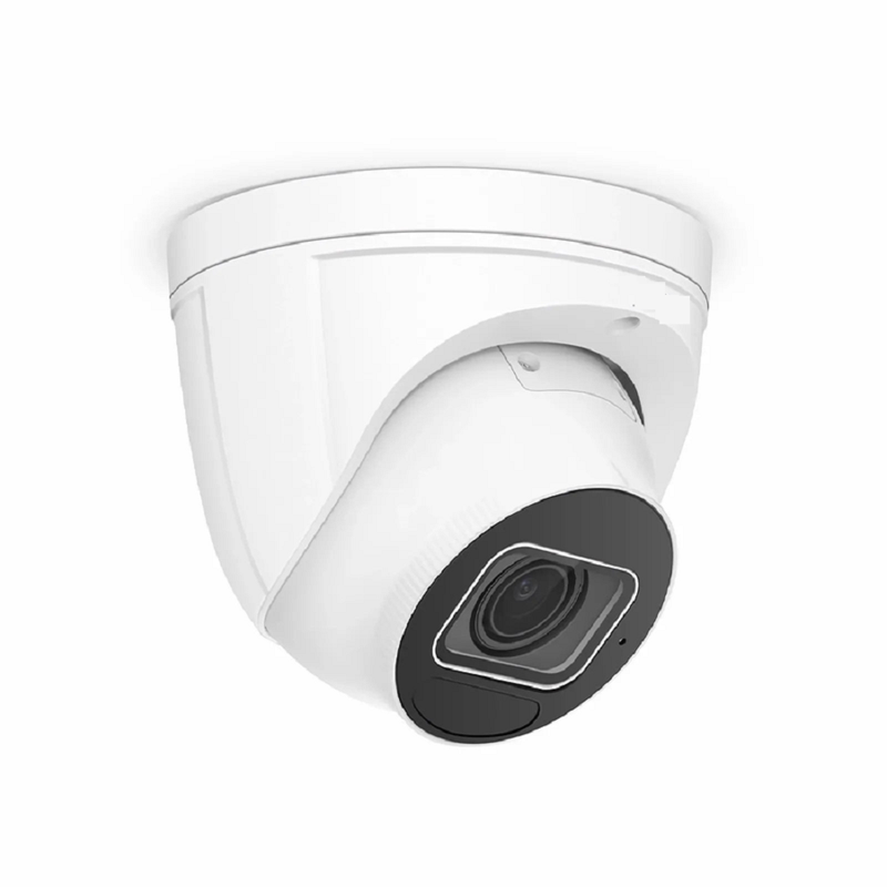FyberOptix IPC305-2M-T, Full HD 2MP IR Turret Network Camera with Built-in Mic, 131ft Night Vision, Smart Behavior Detection, IP67 & IK10 PoE Network Camera with Varifocal 2.7-13.5mm Lens