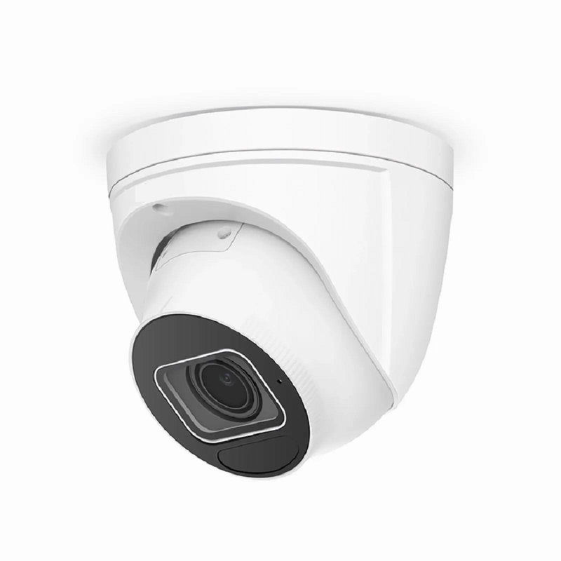 FyberOptix IPC305-2M-T, Full HD 2MP IR Turret Network Camera with Built-in Mic, 131ft Night Vision, Smart Behavior Detection, IP67 & IK10 PoE Network Camera with Varifocal 2.7-13.5mm Lens
