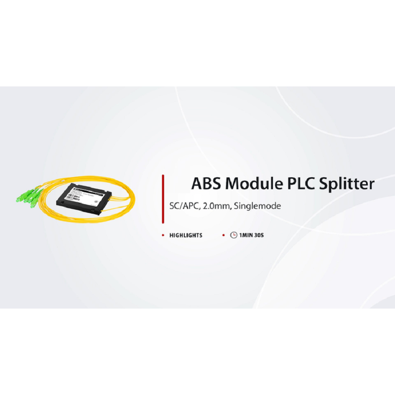FyberOptix 1 x 32 PLC Fiber Splitter, Splice/Pigtailed ABS Module, 2.0mm, SC/APC, Singlemode