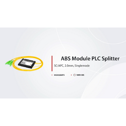 FyberOptix 1 x 32 PLC Fiber Splitter, Splice/Pigtailed ABS Module, 2.0mm, SC/APC, Singlemode