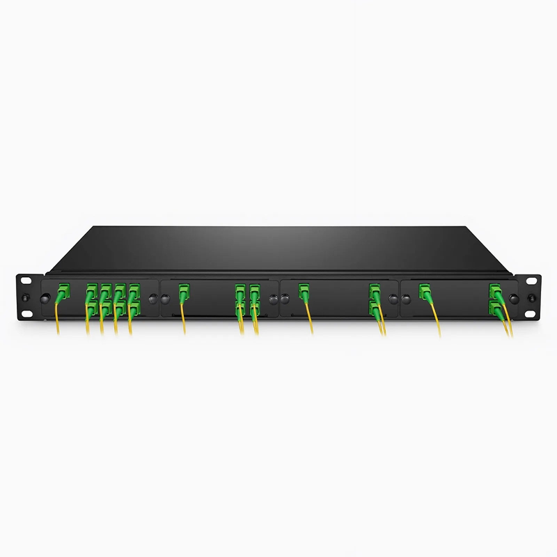 FyberOptix 1 x 2 PLC Fiber Splitter, Standard FHDA Cassette SC/APC, Singlemode, for Optical LAN