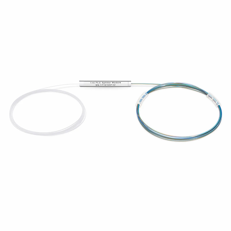 FyberOptix 1 x 4 PLC Fiber Splitter, Steel Tube, Bare Fiber 250m, No Connector, Singlemode