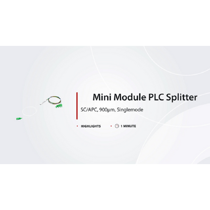 FyberOptix 1 x 8 PLC Fiber Splitter, Mini Module, 900m, SC/APC, Singlemode