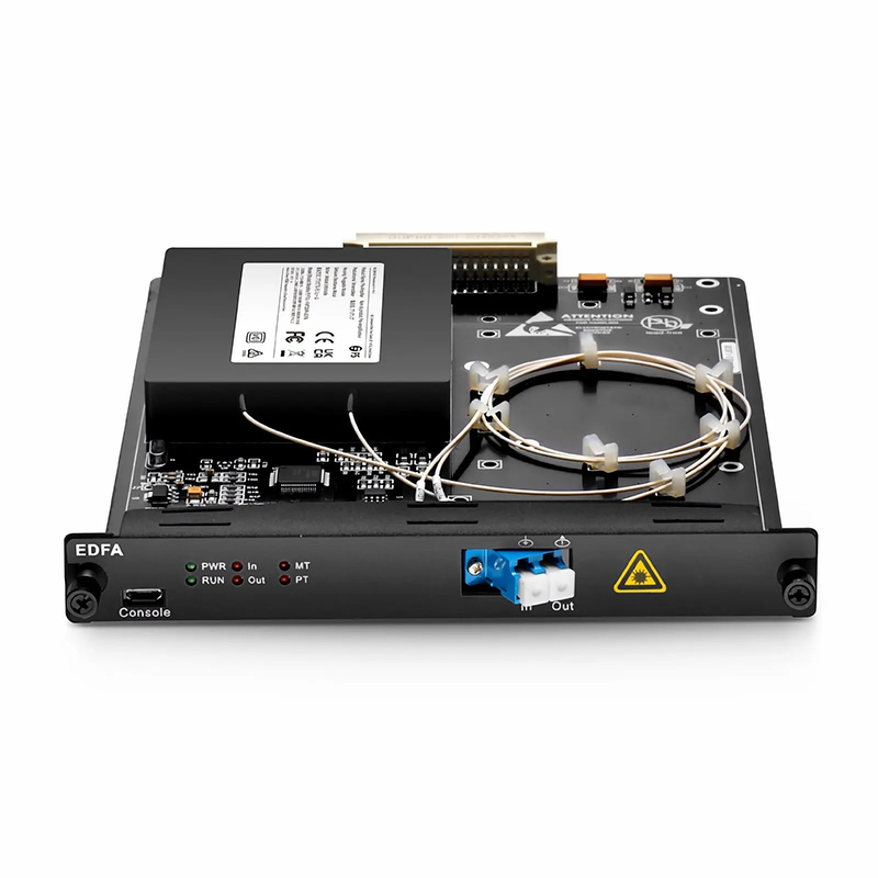 FyberOptix FMT26PA-EDFA, 26dB Gain C-band DWDM EDFA Pre-Amplifier for FMT Managed Chassis, 16dBm Output