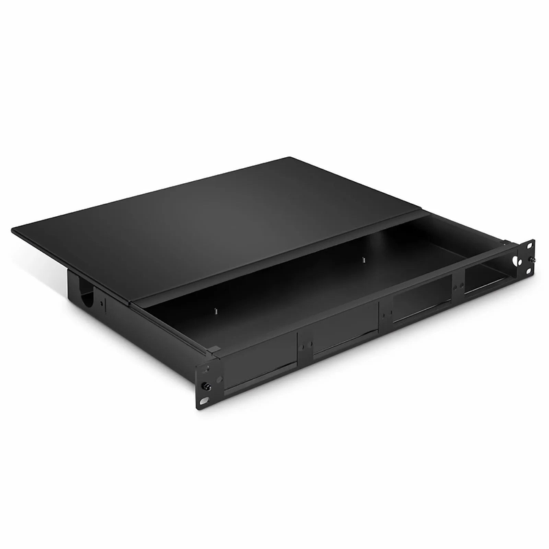 FyberOptix FHDA High Density 1U Rack Mount Enclosure Unloaded, Tool-less Removable Top Cover, Holds up to 4 x FHDA Cassettes, Panels, or Splice Trays, 144 Fibers (LC)