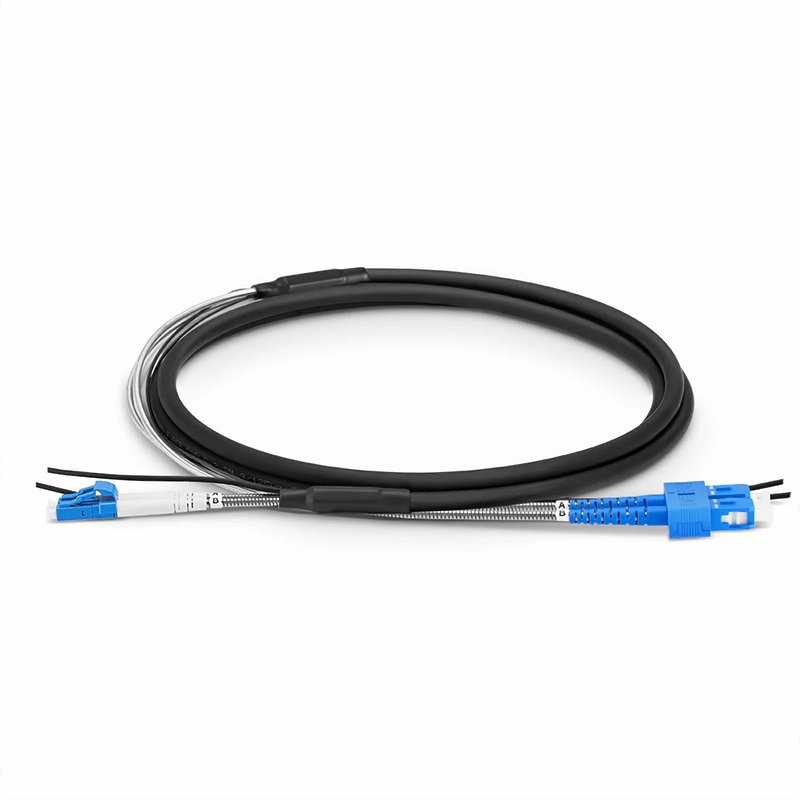 FyberOptix 10m (33ft) LC UPC to SC UPC Duplex OS2 Single Mode 7.0mm LSZH FTTA Outdoor Fiber Patch Cable for Base Station