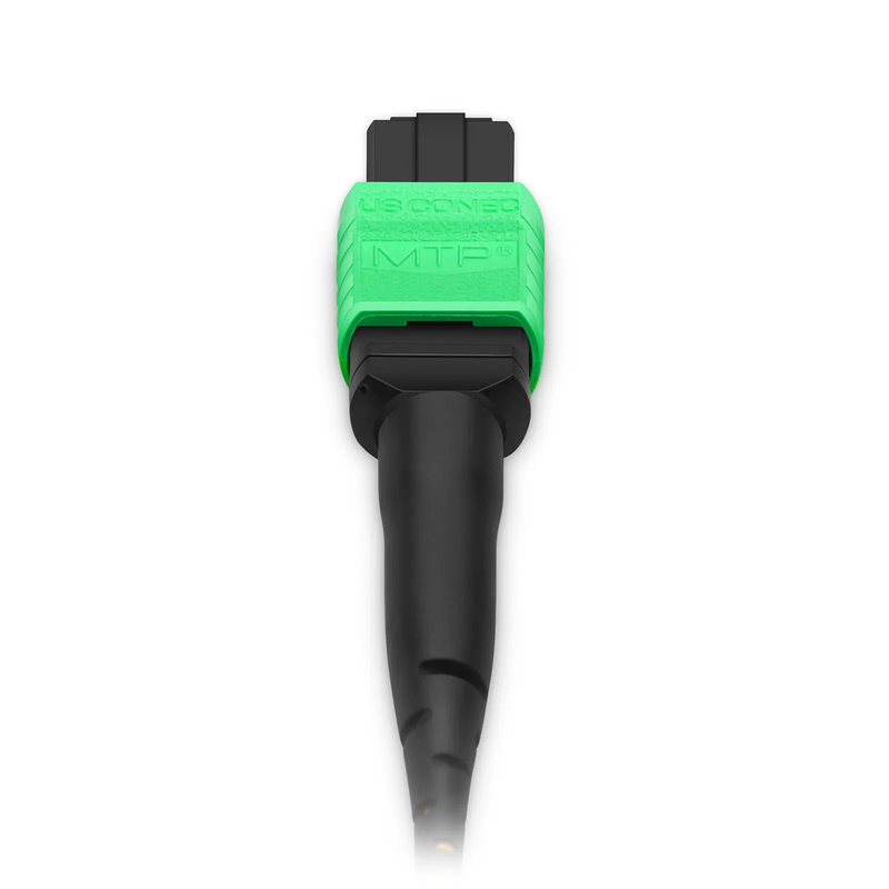 FyberOptix 30m (98ft) MTP® Hybrid Trunk Cable, MTP®-12 APC (Female) to 6 LC UPC Duplex Uniboot, 24 Fibers, Single Mode (OS2), Plenum (OFNP), 0.35dB Max, Type B, Double Jacket, Yellow