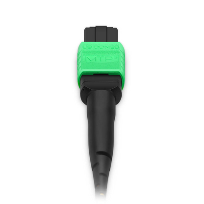 FyberOptix 30m (98ft) MTP® Hybrid Trunk Cable, MTP®-12 APC (Female) to 6 LC UPC Duplex Uniboot, 24 Fibers, Single Mode (OS2), Plenum (OFNP), 0.35dB Max, Type B, Double Jacket, Yellow