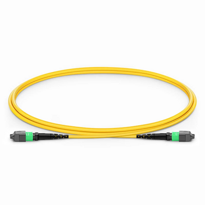 FyberOptix 1m (3ft) MTP® Jumper, MTP®-12 APC (Female) to MTP®-12 APC (Female), 12 Fibers, Single Mode (OS2), Plenum (OFNP), 0.35dB Max, Type A, Yellow