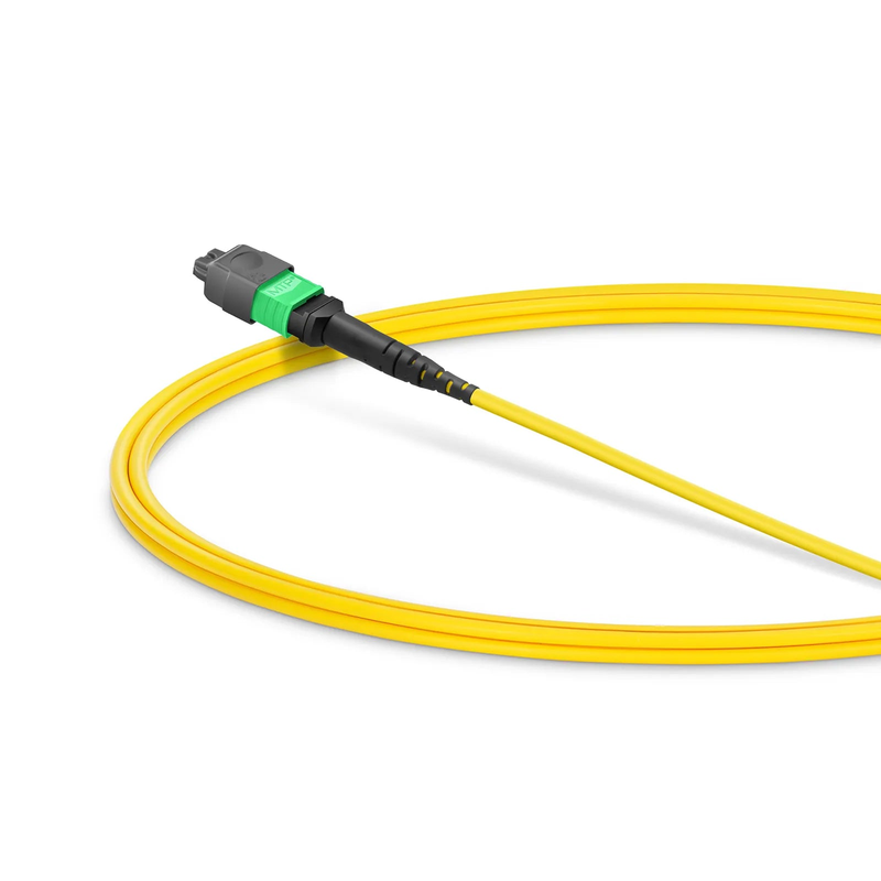 FyberOptix 1m (3ft) MMC Jumper, MMC-16 APC (Female) to MTP®-16 APC (Female), 16 Fibers, Single Mode (OS2), Plenum (OFNP), 0.35dB Max, Jumper Polarity, Yellow
