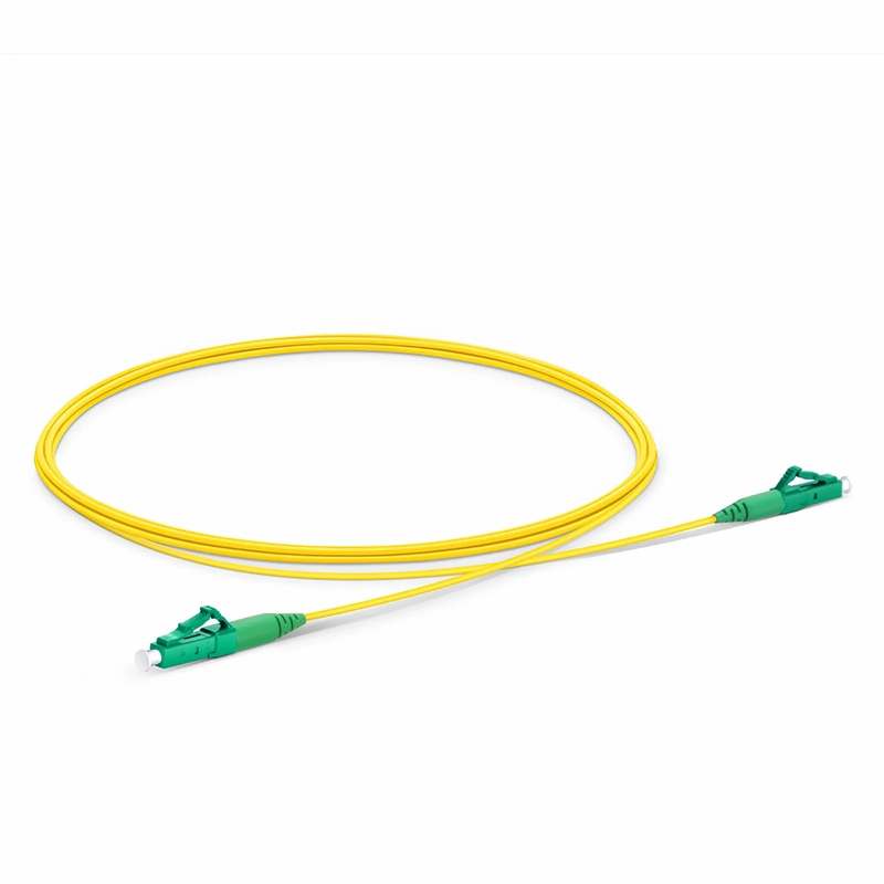 FyberOptix 2m (7ft) Fiber Patch Cable, 1 Fiber, LC APC Simplex to LC APC Simplex, Single Mode (OS2), Riser (OFNR), 1.2mm, Tight-Buffered, Yellow