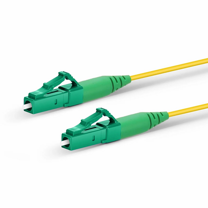 FyberOptix 2m (7ft) Fiber Patch Cable, 1 Fiber, LC APC Simplex to LC APC Simplex, Single Mode (OS2), Riser (OFNR), 1.2mm, Tight-Buffered, Yellow