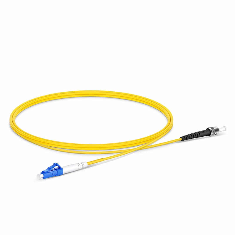 FyberOptix 1m (3ft) Fiber Patch Cable, 1 Fiber, LC UPC Simplex to ST UPC Simplex, Single Mode (OS2), Riser (OFNR), 2.0mm, Tight-Buffered, Yellow