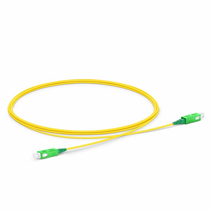 FyberOptix 2m (7ft) Fiber Patch Cable, 1 Fiber, SC APC Simplex to SC APC Simplex, Single Mode (OS2), Riser (OFNR), 1.2mm, Tight-Buffered, Yellow