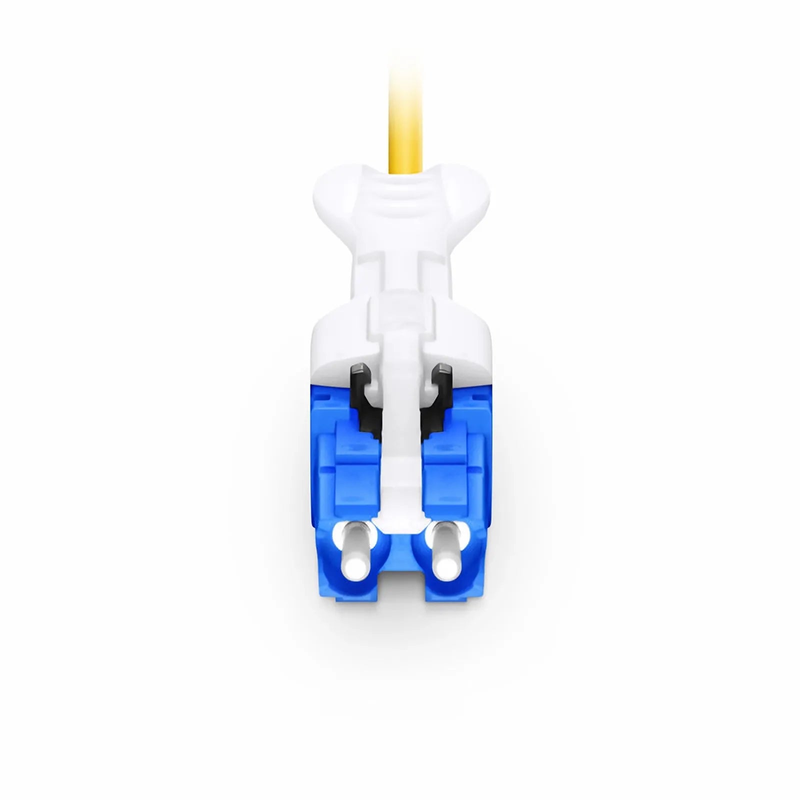 FyberOptix 1m (3ft) Fiber Patch Cable, 2 Fibers, CSA UPC Duplex to CSA UPC Duplex Uniboot, Single Mode (OS2), Riser (OFNR), 2.0mm, Yellow, for 200/400G Network Connection