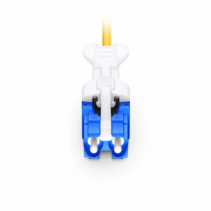 FyberOptix 1m (3ft) Fiber Patch Cable, 2 Fibers, CSA UPC Duplex to CSA UPC Duplex Uniboot, Single Mode (OS2), Riser (OFNR), 2.0mm, Yellow, for 200/400G Network Connection