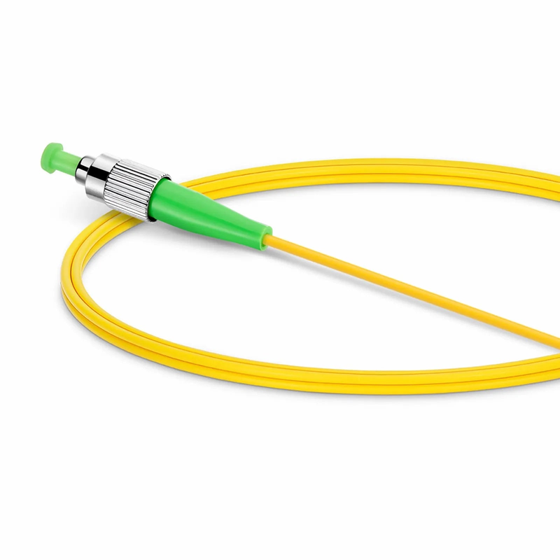 FyberOptix 1m (3ft) Fiber Patch Cable, 1 Fiber, LC APC Simplex to FC APC Simplex, Single Mode (OS2), Riser (OFNR), 2.0mm, Tight-Buffered, Yellow