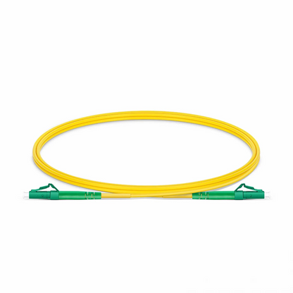 FyberOptix 1m (3ft) Fiber Patch Cable, 1 Fiber, LC APC Simplex to LC APC Simplex, Single Mode (OS2), Riser (OFNR), 2.0mm, Tight-Buffered, Yellow