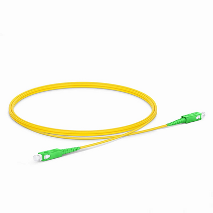FyberOptix 1m (3ft) Fiber Patch Cable, 1 Fiber, SC APC Simplex to SC APC Simplex, Single Mode (OS2), Riser (OFNR), 2.0mm, Tight-Buffered, Yellow