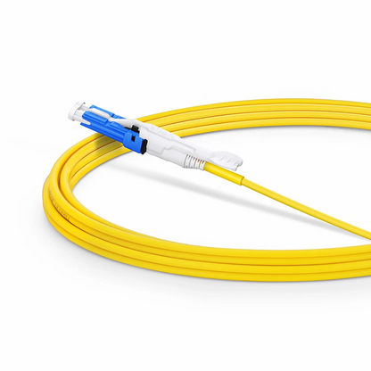 FyberOptix 3m (10ft) Fiber Patch Cable, 2 Fibers, CSA UPC Duplex to LC UPC Duplex Flat Clip Uniboot, Single Mode (OS2), Riser (OFNR), 2.0mm, Yellow, for 200/400G Network Connection